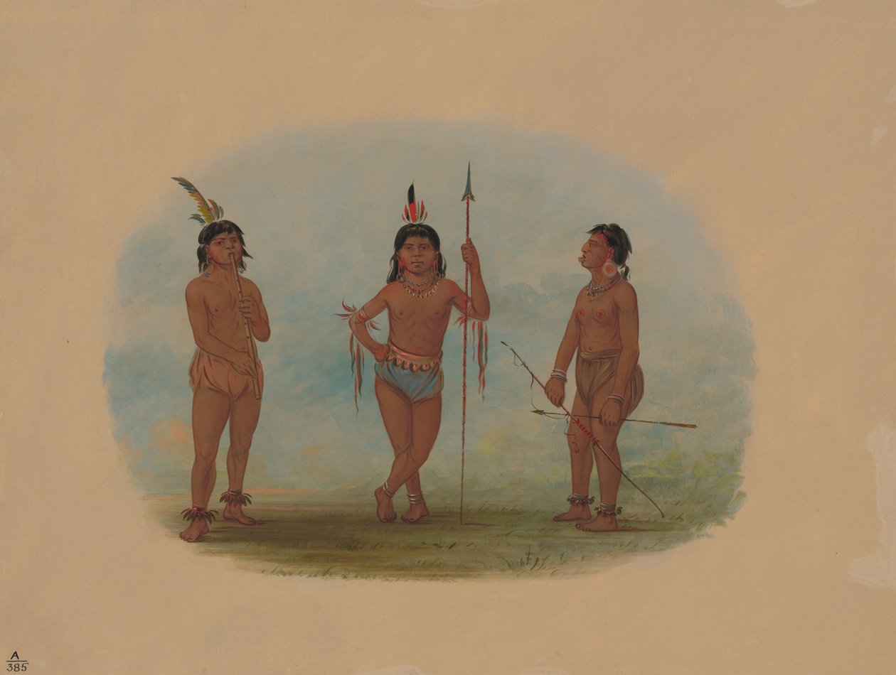 3 人の若いトボ男、18541869。 作： ジョージ・カトリン