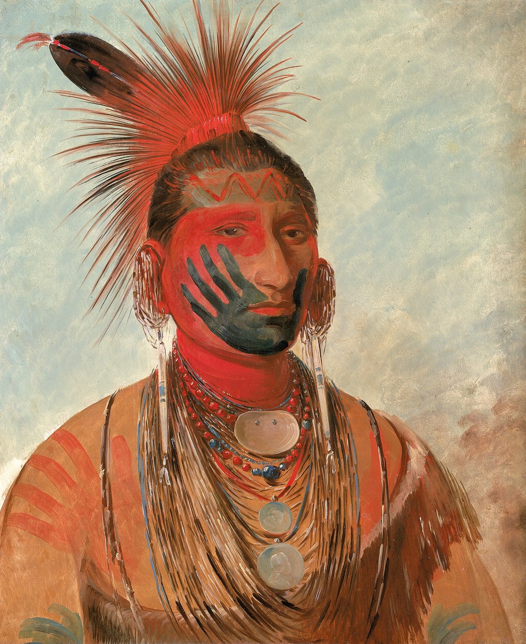 ウォッシュカモンヤ、ファストダンサー、ウォリアー、1844-1845. 作： ジョージ・カトリン