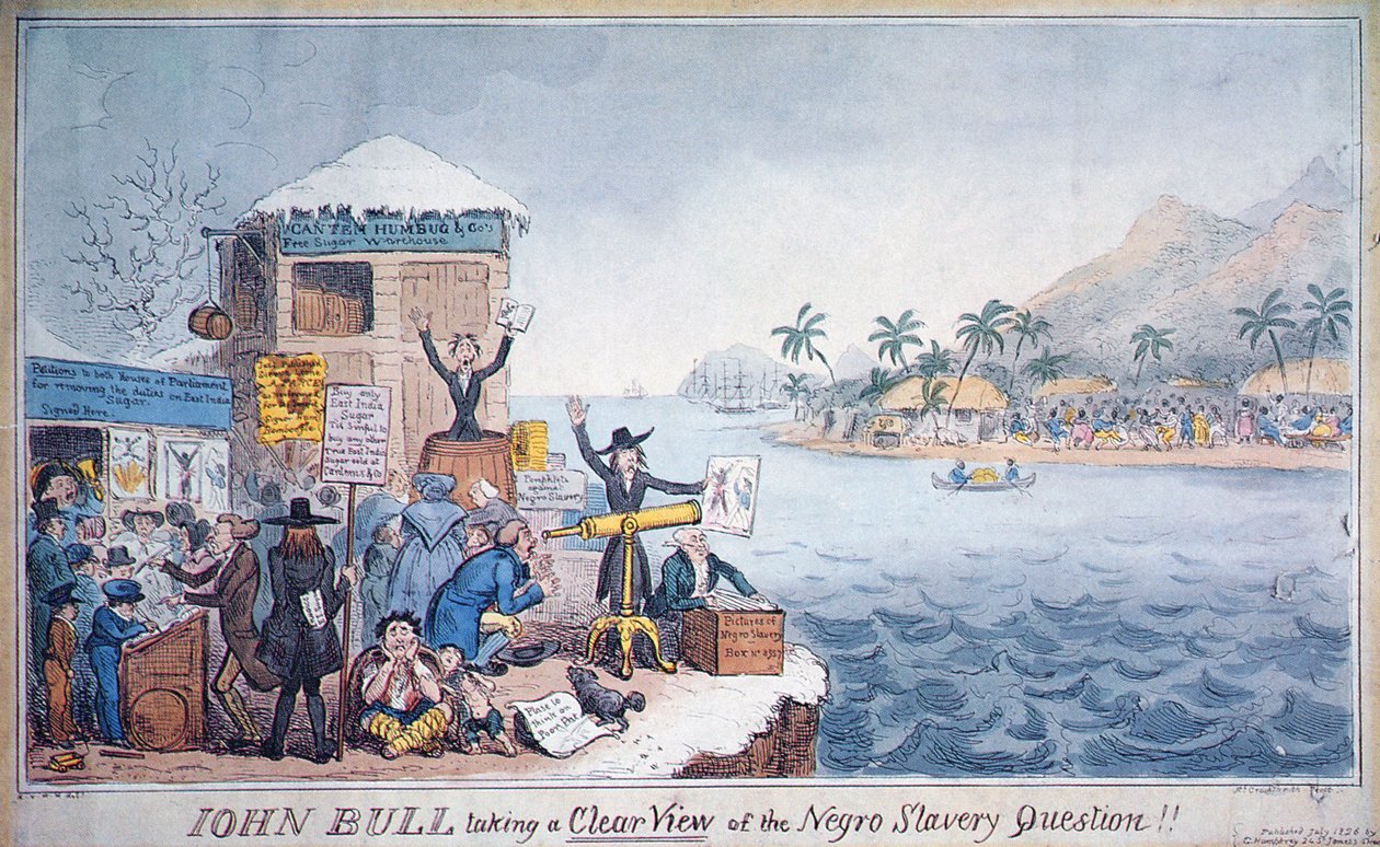 ジョン・ブル 黒人の奴隷制問題を明快にとらえる』（G.ハンフリー刊 作： ジョージ・クルクシャンク