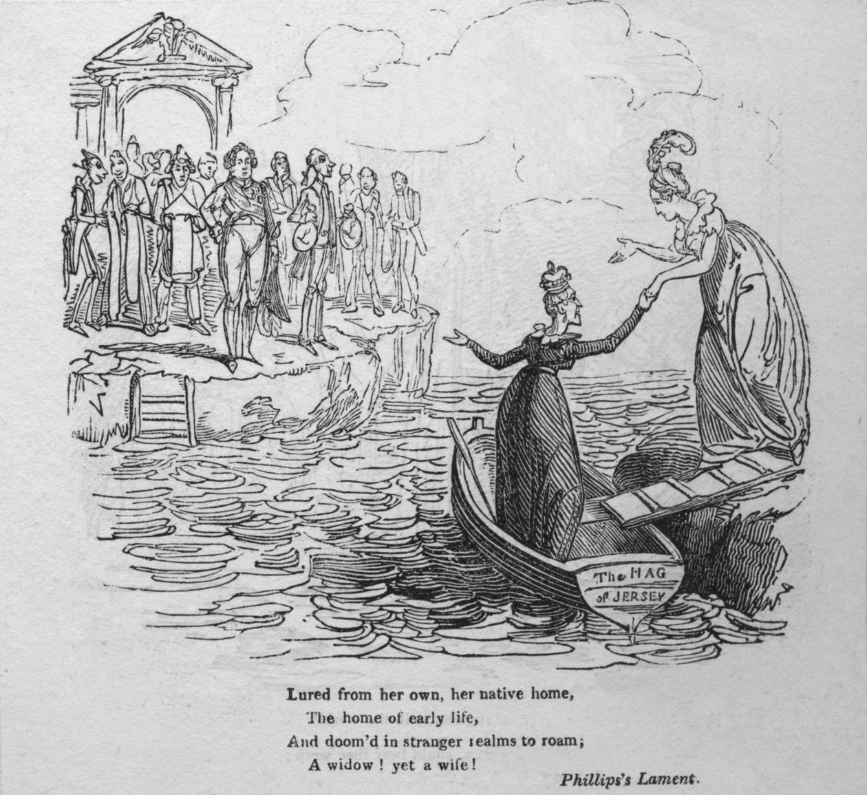 彼女自身の故郷の家から誘惑された...、c1820。 作： ジョージ・クルクシャンク