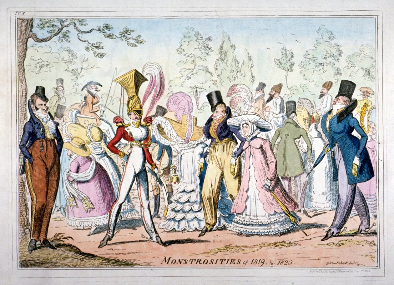 「1819年と1820年の怪物」、1835年。 作： ジョージ・クルクシャンク
