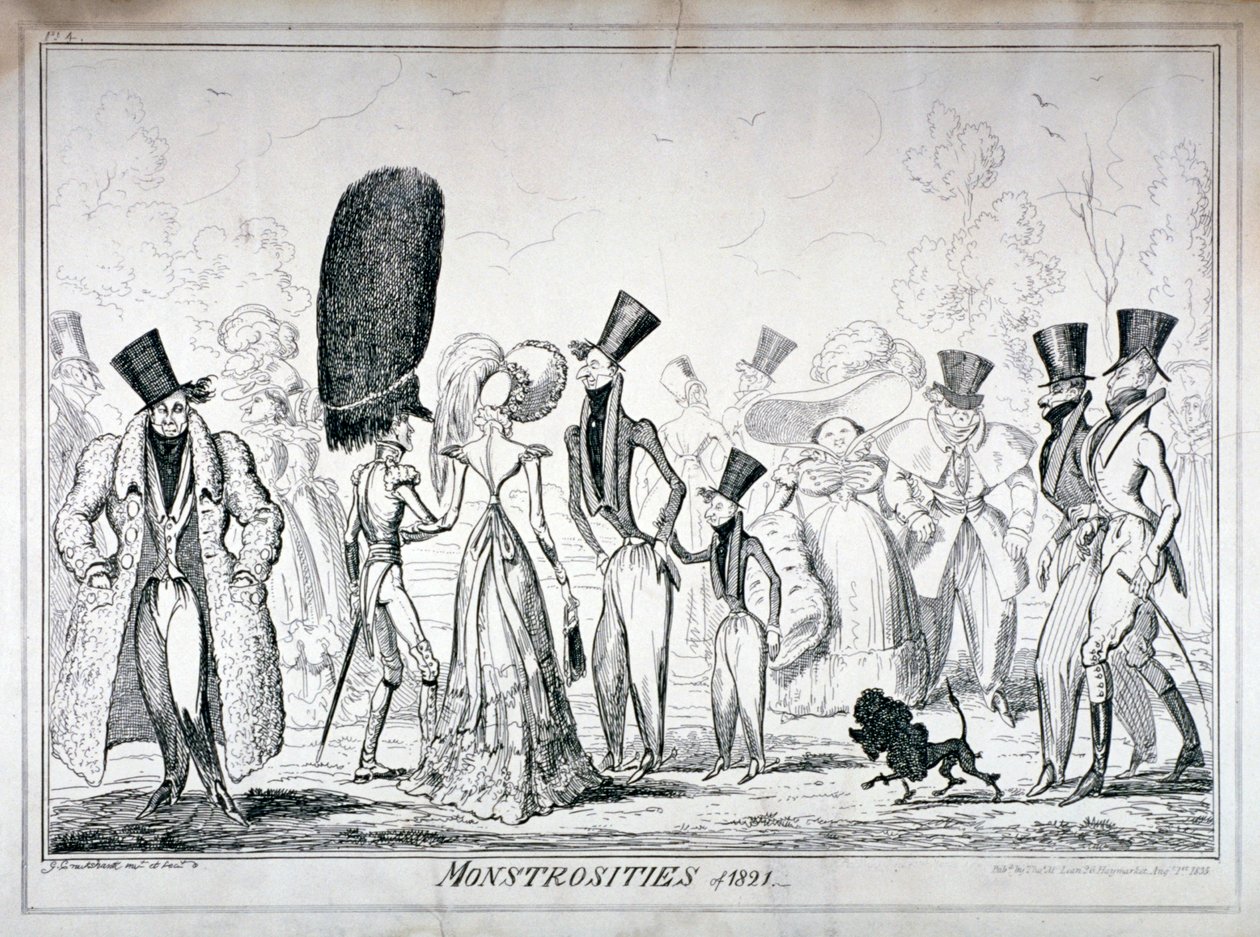 「1821年の怪物」、1835年。 作： ジョージ・クルクシャンク