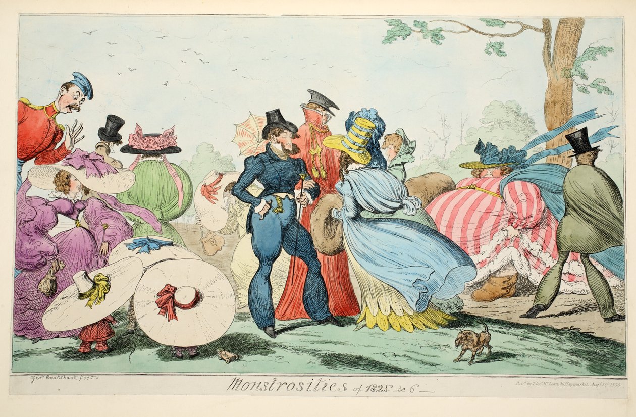 1825年と6年のモンスト、pub.1835年（手彩色のエングレービング 作： ジョージ・クルクシャンク