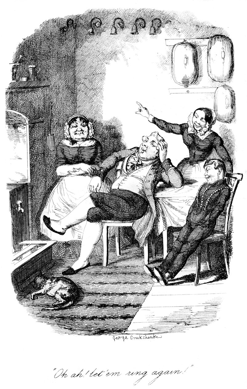 ああ！ letem ring again !, c1840s。 作： ジョージ・クルクシャンク