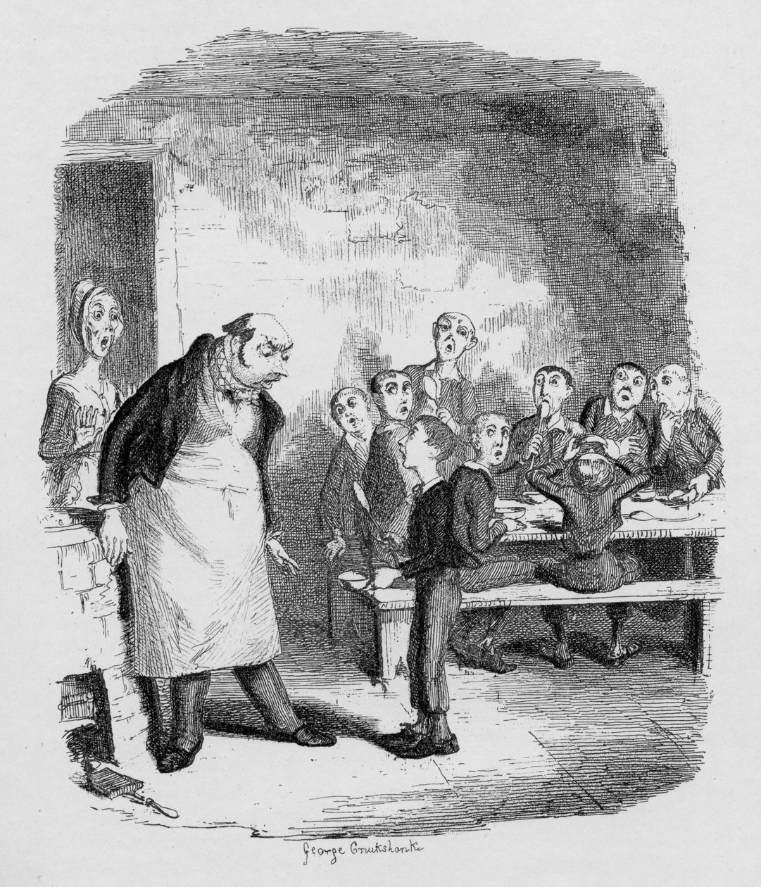 チャールズディケンズの「オリバーツイストの冒険」（1812-70）1838年、チャップマンウントホール発行、1901年 作： ジョージ・クルクシャンク