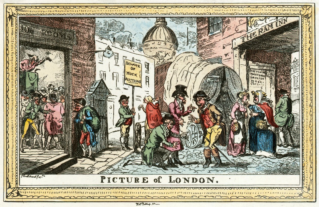 ロンドンの絵」1820年 作： ジョージ・クルクシャンク