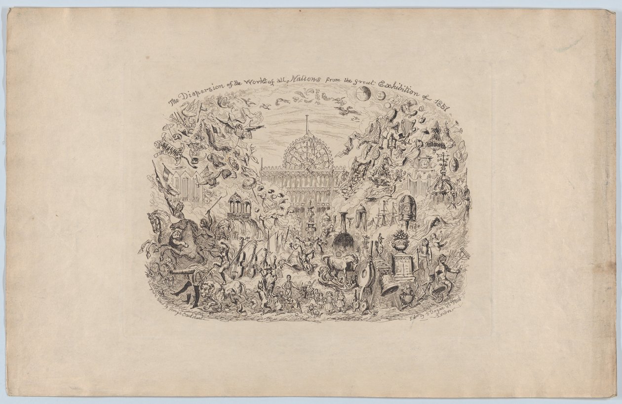 1851年の大博覧会からのすべての国の作品の分散, 1851., 1851. 作： ジョージ・クルクシャンク