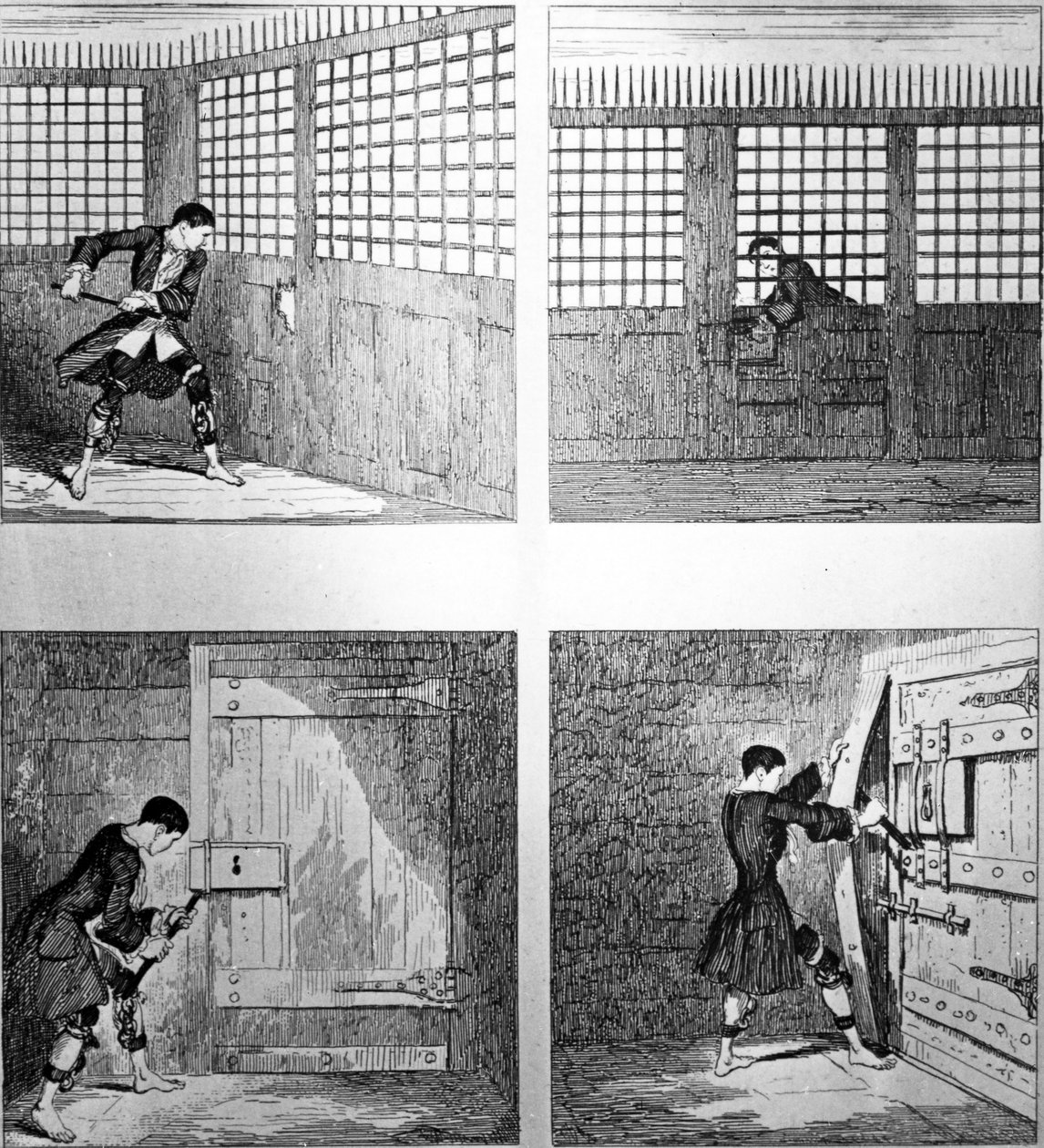 1839年に出版されたWHエインズワースの「ジャックシェパード」のエスケープNo. 2 作： ジョージ・クルクシャンク
