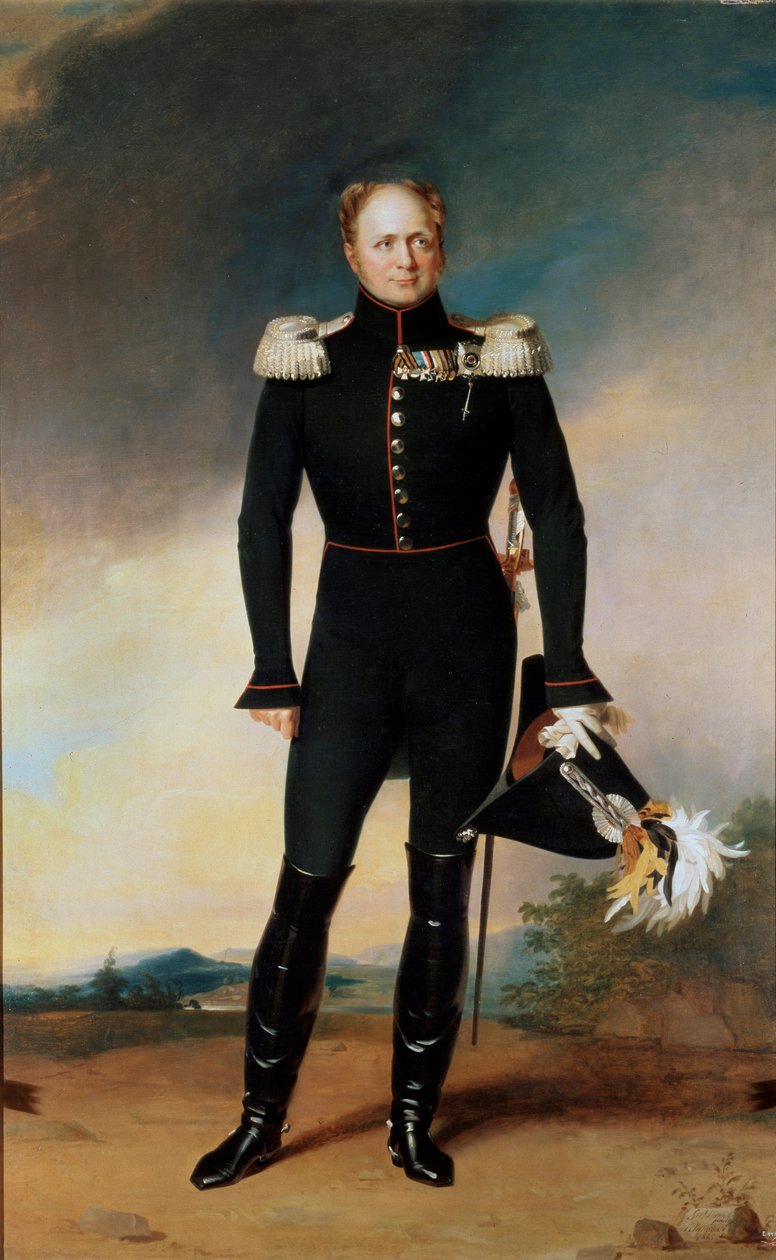 1825年の皇帝アレクサンドル1世の肖像 作： ジョージ・ドー