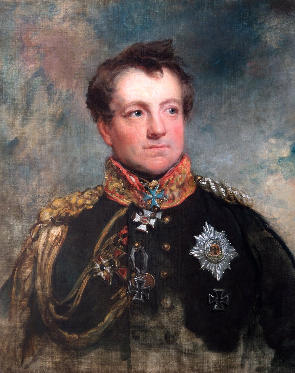 陸軍元帥アウグスト・ナイトハルトの肖像、グナイゼナウ伯爵、プロイセンの兵士、1818年。 作： ジョージ・ドー