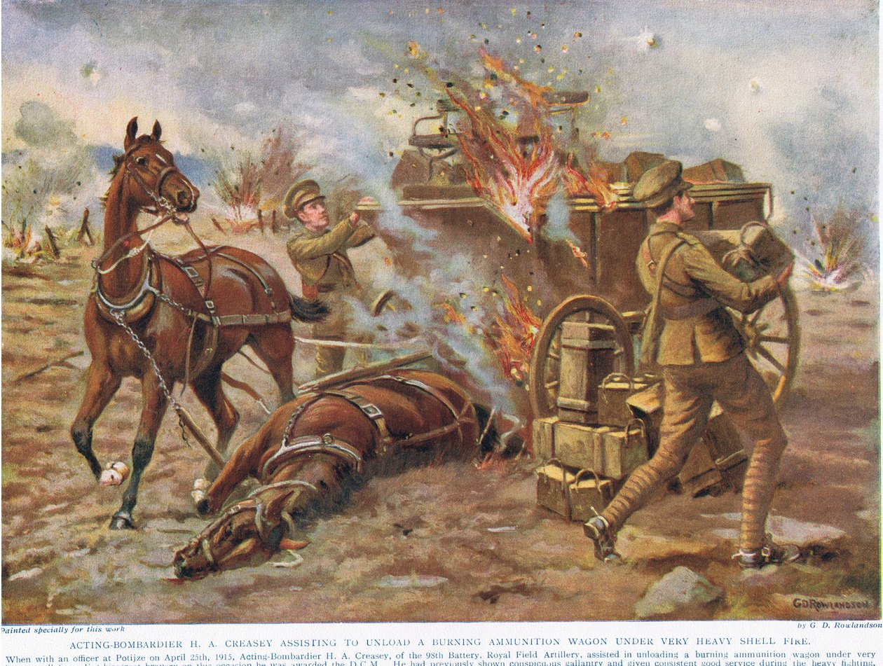 Hutchinson und Co.が発行した「Dess that Thrill the Empire」のイラスト、c.1920（colou 作： ジョージダービルローランドソン