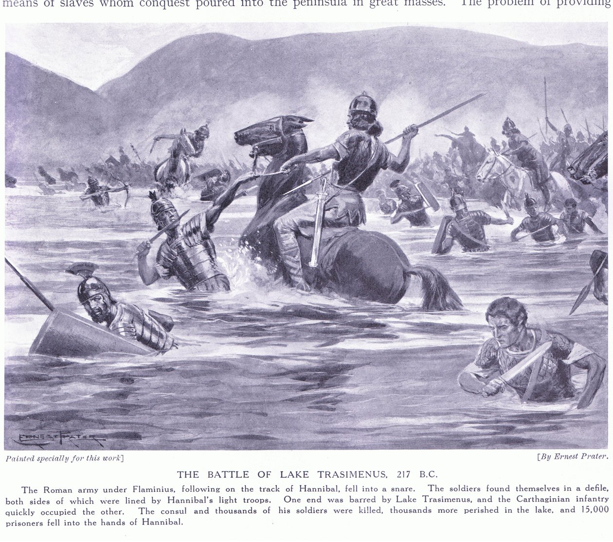 トラシメヌ湖の戦い217BC 作： ジョージダービルローランドソン