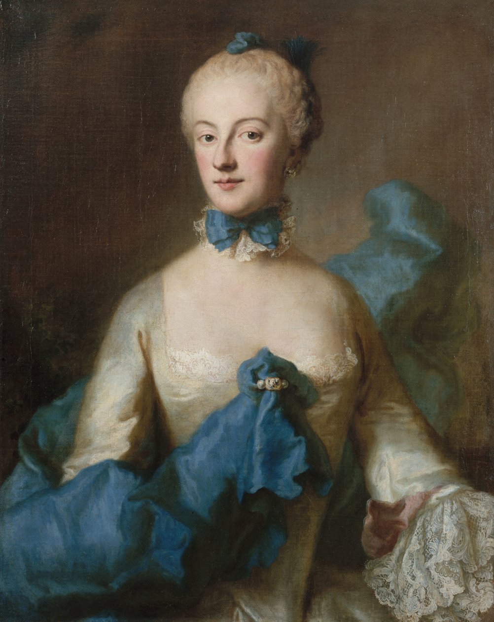 バイエルン公爵夫人マリア・アンナ・ジョセファ、1734-1776年、バーデン＝バーデン辺境伯、1750年頃。 作： ジョージ・デスマレ