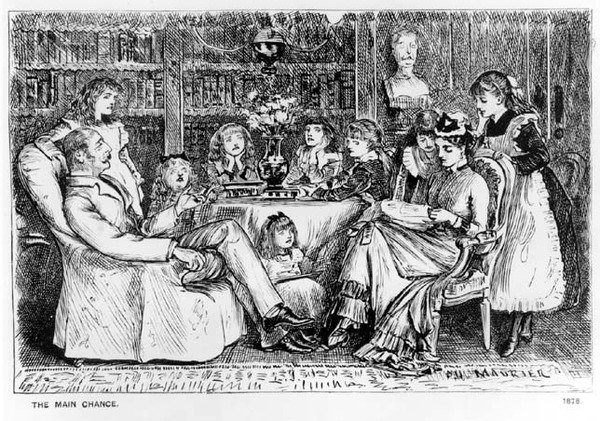 メインチャンス、パンチからのイラスト、1878 作： ジョージ・デュ・モーリエ