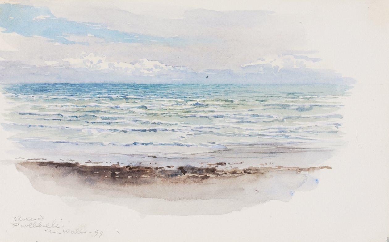 1899 年、北ウェールズ、プルヘリの海岸。 作： ジョージ・エルバート・バー