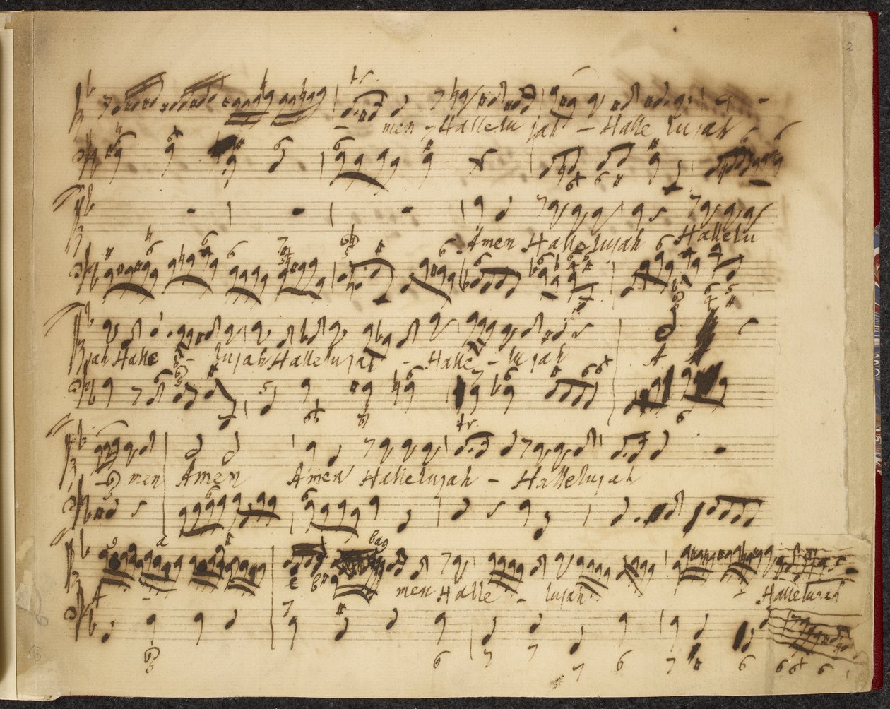 R.M.20.f.12, no.2 その他のコレクションとセレクション vol. VI.、c.1735-50（紙にインク） 作： ジョージ・フレデリック・ヘンデル