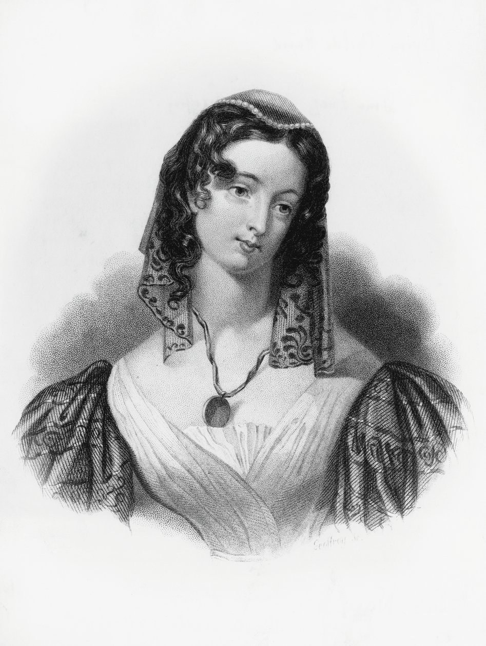 ジョージ・ゴードン・バイロン（1788-1824）の物語詩『チャイルド・ハロルドの巡礼』の挿絵、イネス、エングレーヴィング。 作： ジョージ・ゴードン・バイロン