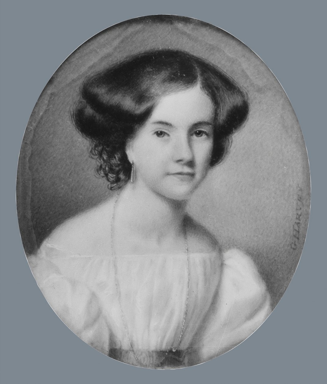 女性の肖像、カリフォルニア州。 1830年。 作： ジョージ・ハーベイ
