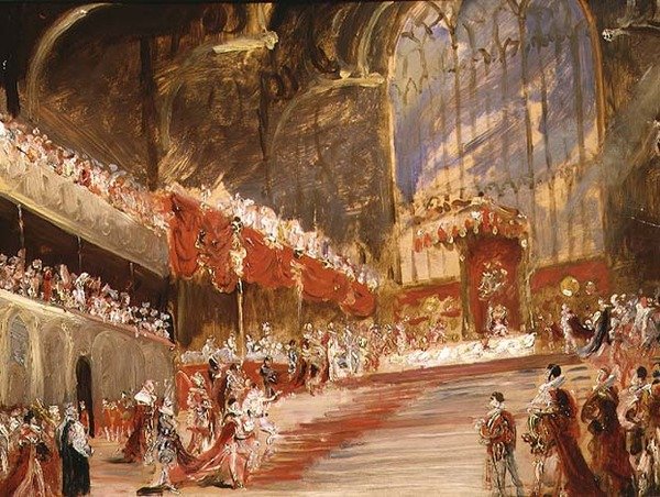 国王ジョージ4世の戴冠式（1762-1830）（油彩・キャンバス） 作： ジョージ・ヘイター