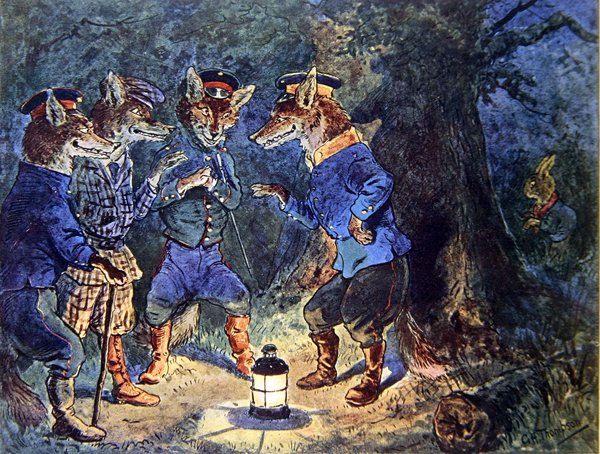 「ラピノ氏はすべてを聞く」、「動物」オリンピック大会のイラスト、1910年頃（カラーリソ） 作： ジョージヘンリートンプソン