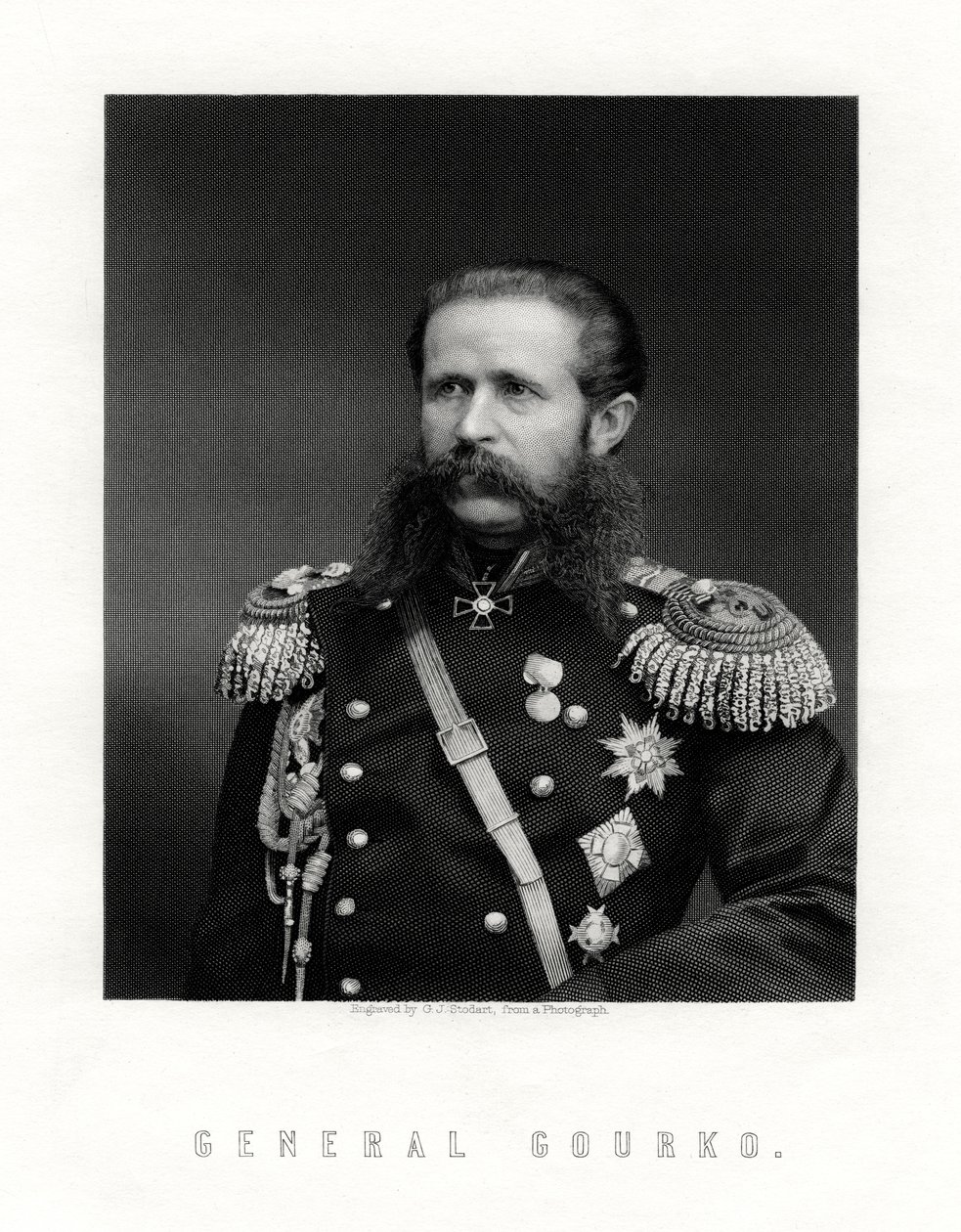 Iosif Vladimirovich Gurko、ロシア陸軍元帥、19世紀 作： ジョージ・J・ストダート