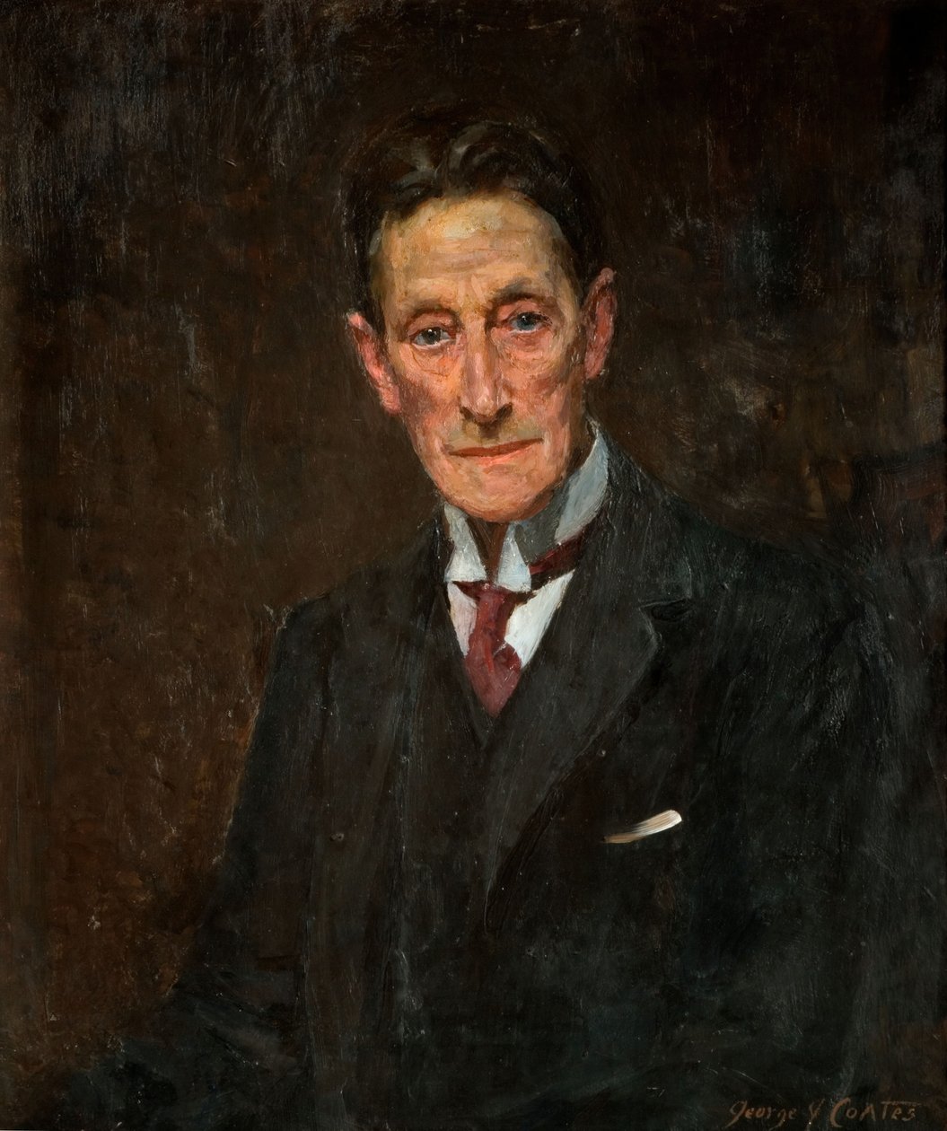 サー・ジョンストン・フォーブス・ロバートソンの肖像、1900～1925年。 作： ジョージ・ジェームズ・コーツ