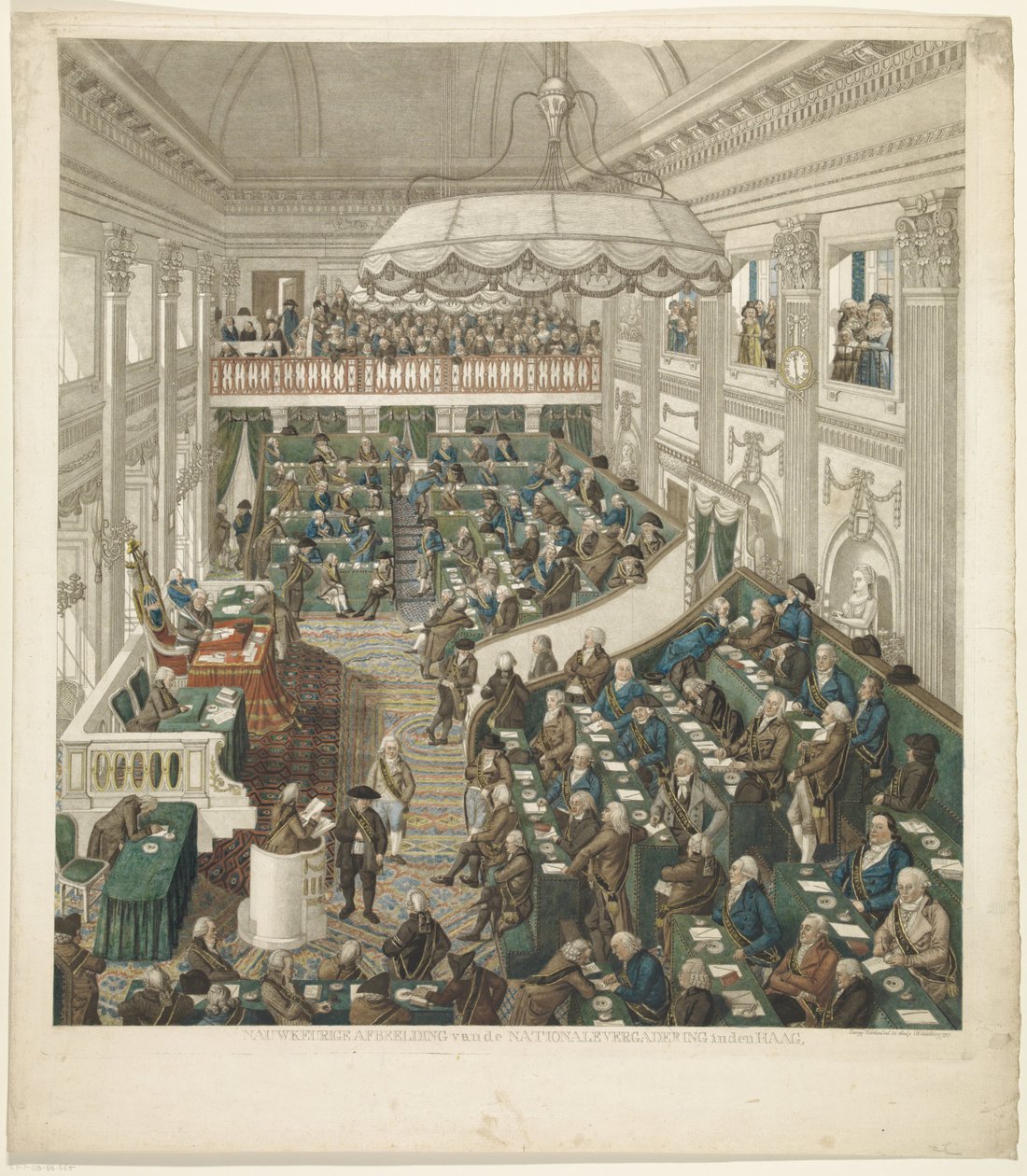 ハーグでの最初の国民議会、1796 ハーグの国民議会の正確な画像 (オブジェクトのタイトル) 作： ジョージコッカーズ