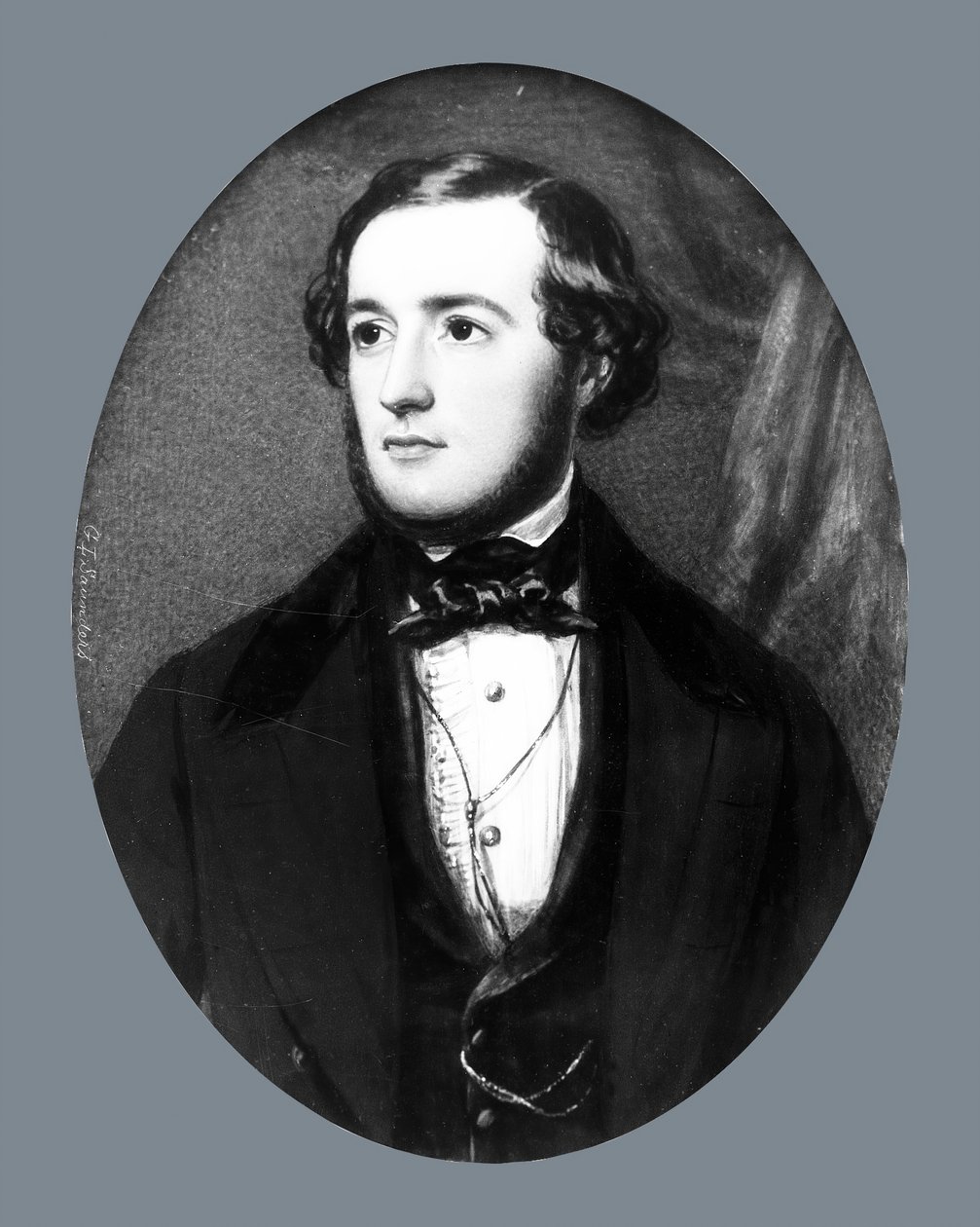 紳士の肖像、ca。 1845-1850。 作： ジョージ・レスブリッジ・サンダース