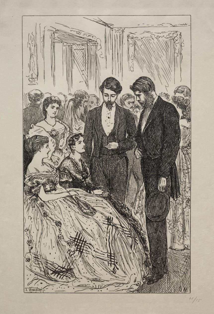 何もないことについての大騒ぎ、1866年。 作： ジョージ・ルイ・パルメラ・ブッソン・デュ・モーリエ
