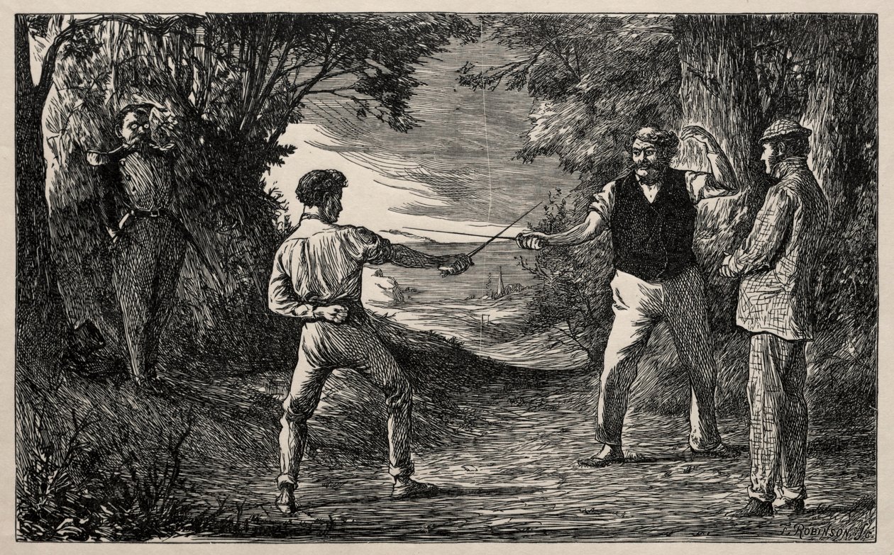 独創的な激怒、1865年。 作： ジョージ・ルイ・パルメラ・ブッソン・デュ・モーリエ