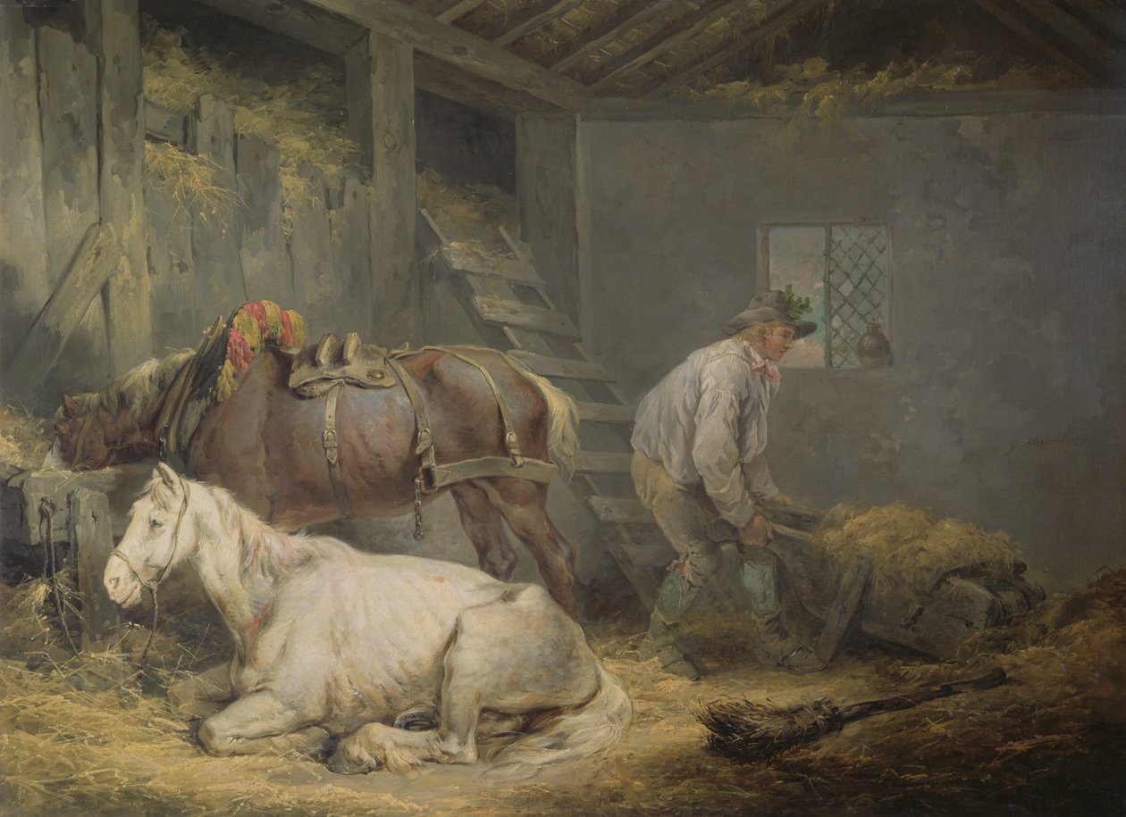 馬小屋の馬、1791 作： ジョージ・モーランド