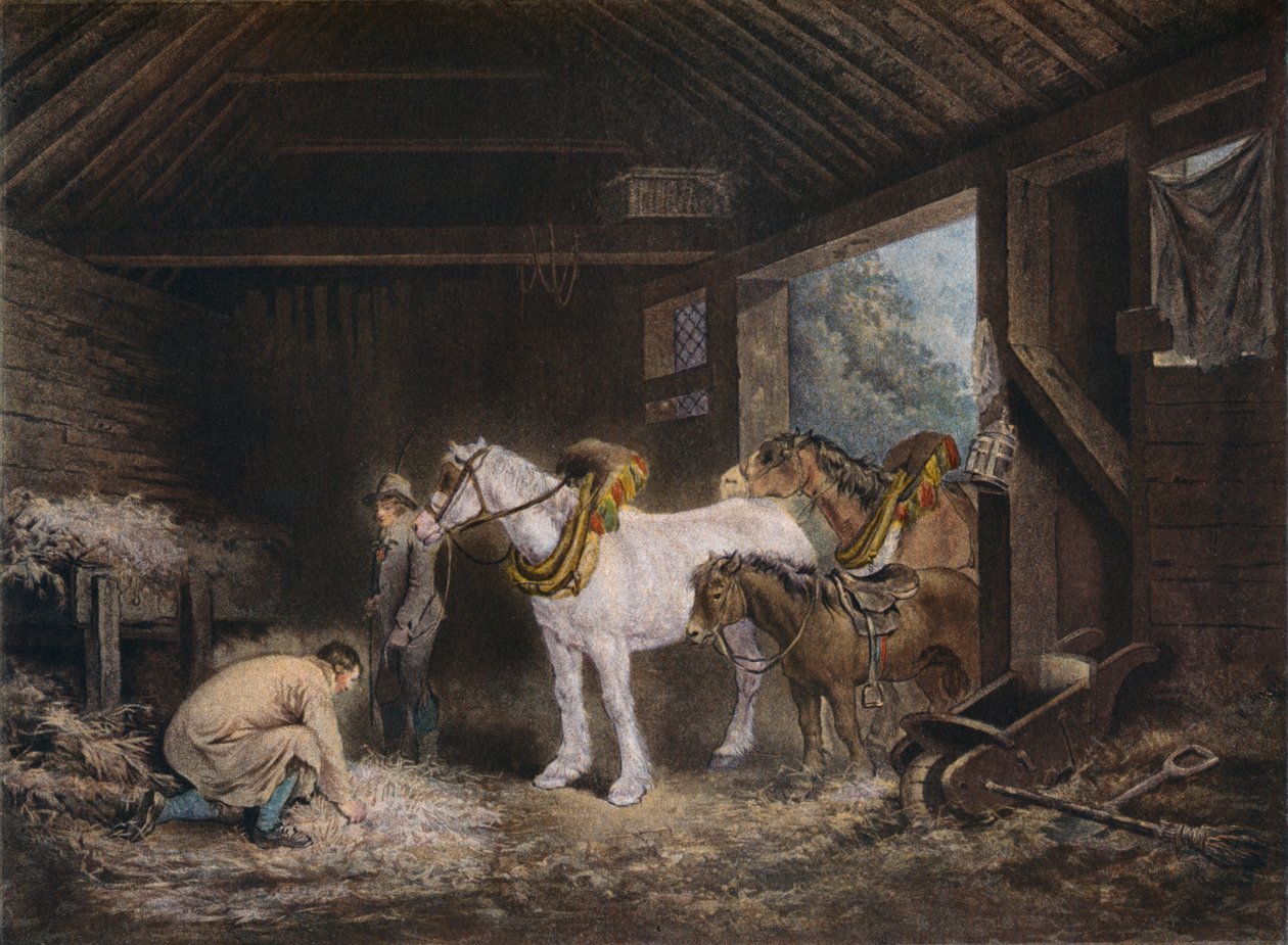 農夫の馬小屋、1791 1901 作： ジョージ・モーランド