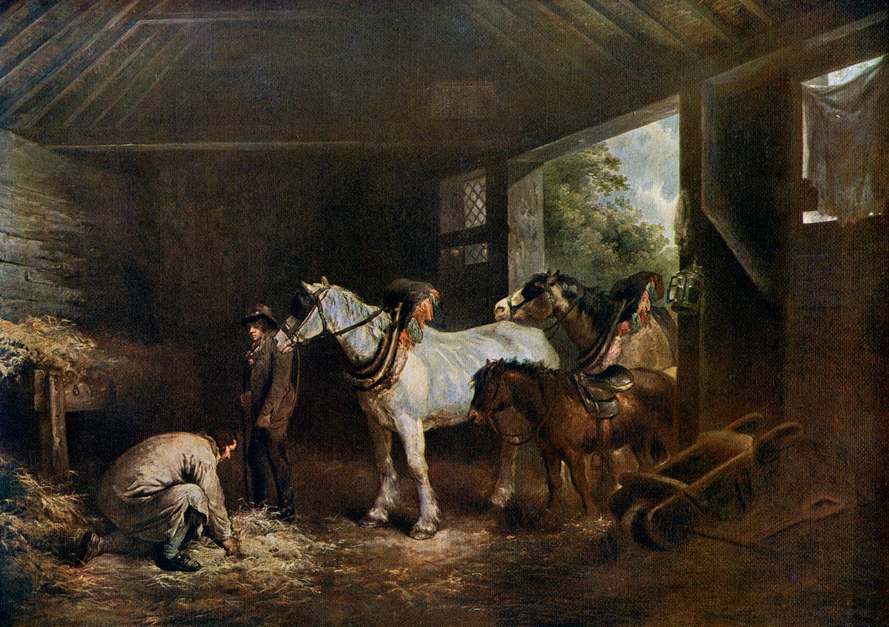 厩舎の内部、1791年、1912年。 作： ジョージ・モーランド