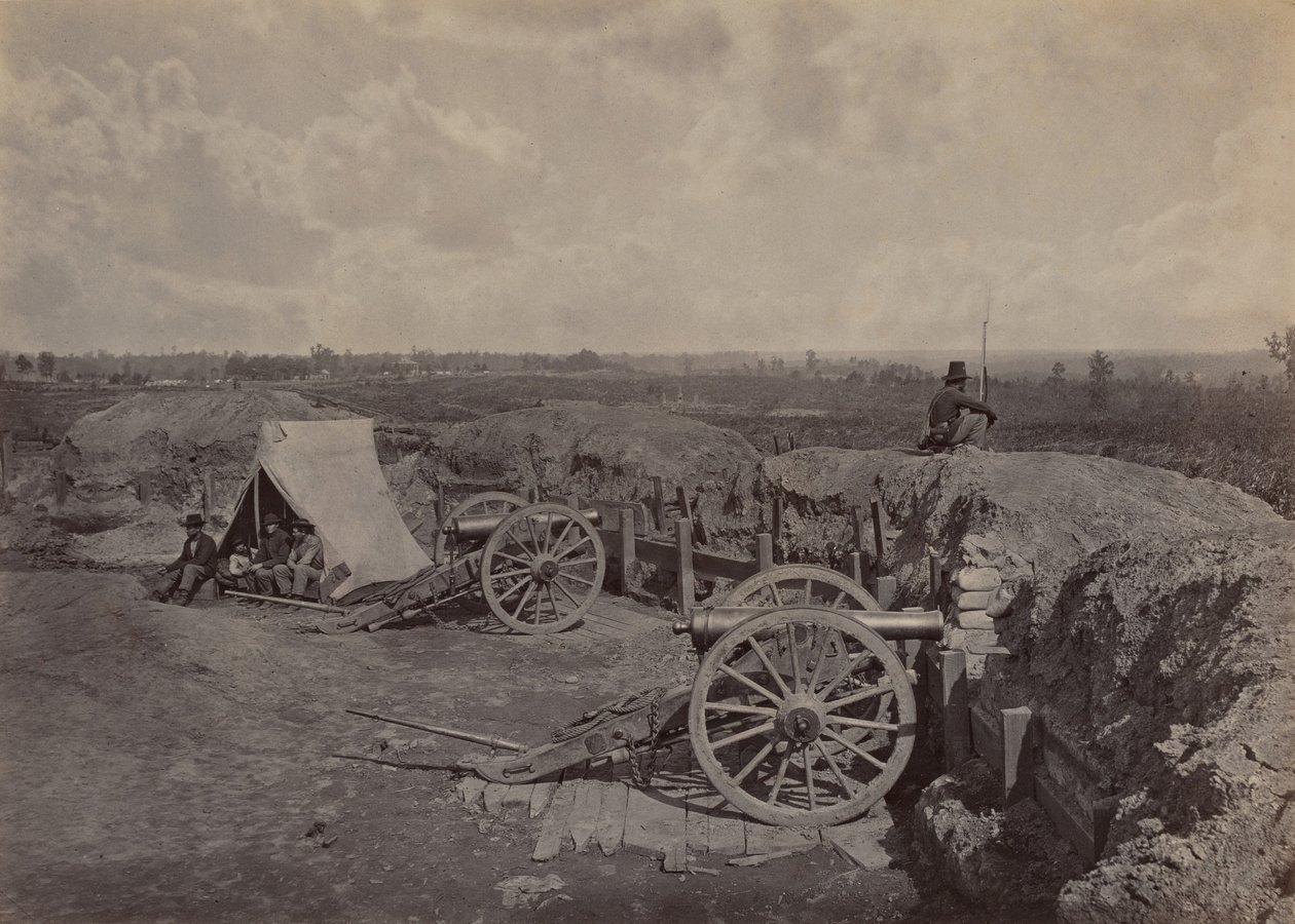 ジョージア州アトランタの前にある反乱軍の作品、No. 4、1864。 作： ジョージ・N・バーナード