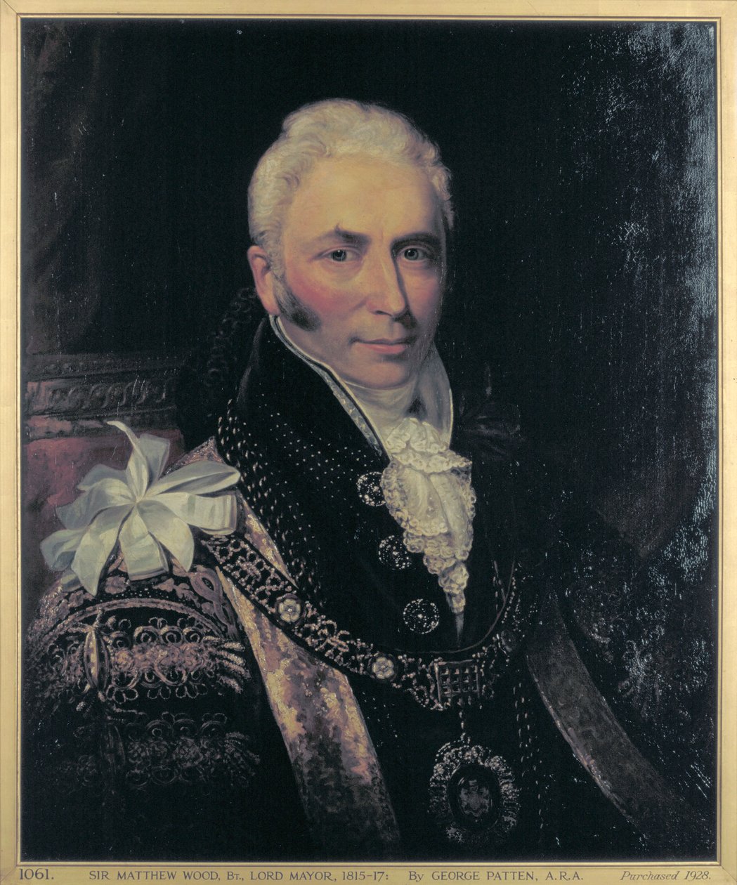 マシュー・ウッド卿、市長 (1815-1817) 作： ジョージ・パッテン