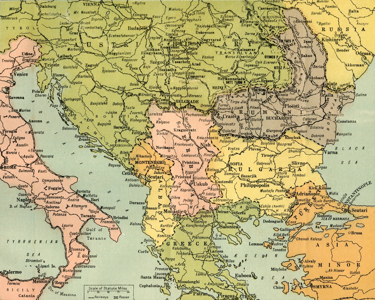 1919年の東部戦線を示す地図。 作： ジョージフィリップアンドサン