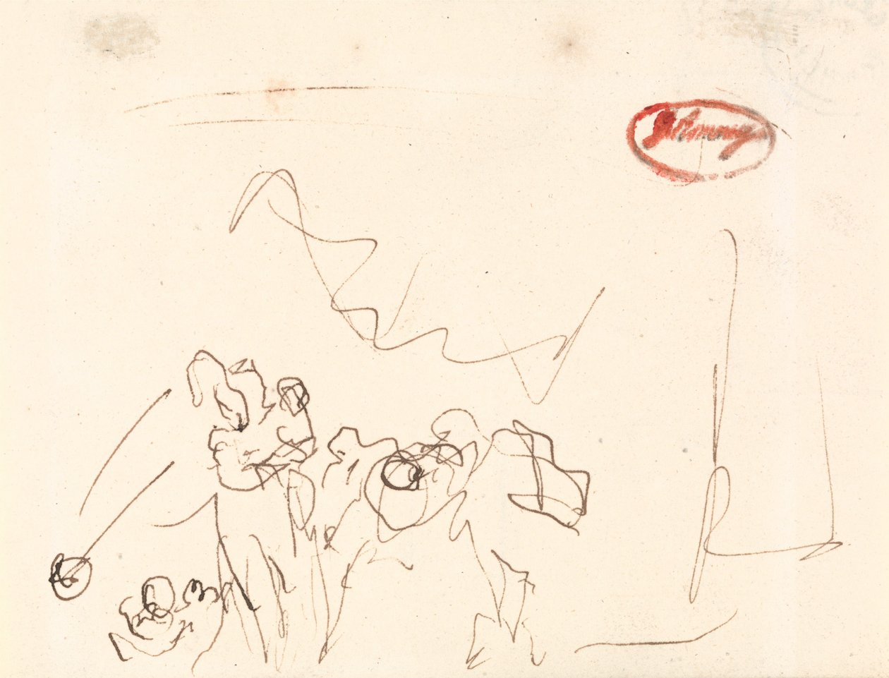 大まかに描かれた人物像 作： ジョージ・ロムニー