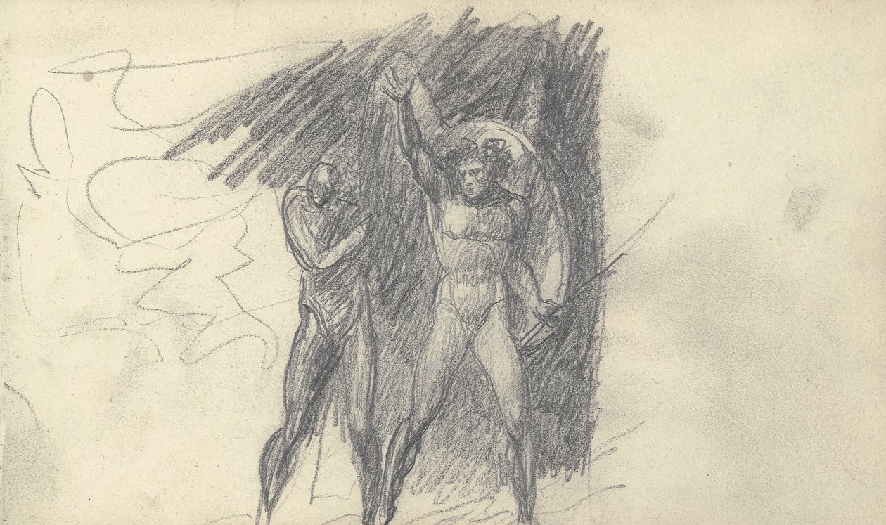 スケッチブックの描画 作： ジョージ・ロムニー