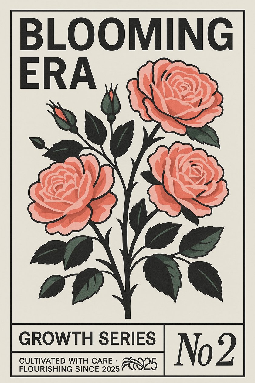 花咲く時代、2025年（キャンバスにアクリル画） 作： ジョージ・ロザリー