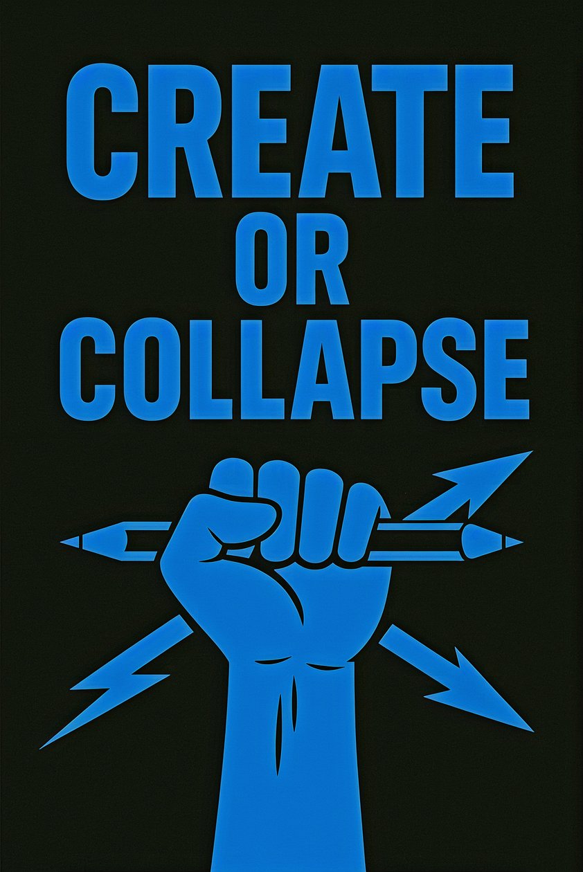 CREATE OR COLLAPSE, 2025（アクリル、キャンバス） 作： ジョージ・ロザリー