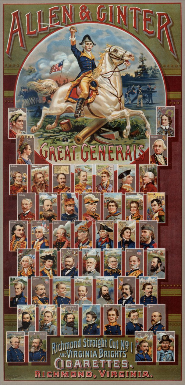 Allen & Ginter Cigarettes Brands の Great Generals シリーズ、1885 年 作： ジョージS.ハリス