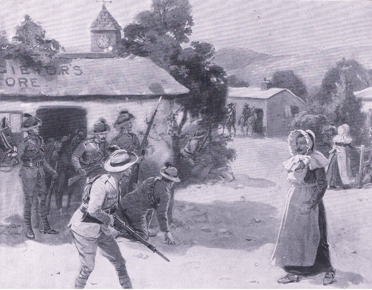 Bethunesデコイ、After Pretoria：The Guerilla Warの発行：Harmsworth Bros Limited、1901 作： ジョージ・ソーパー