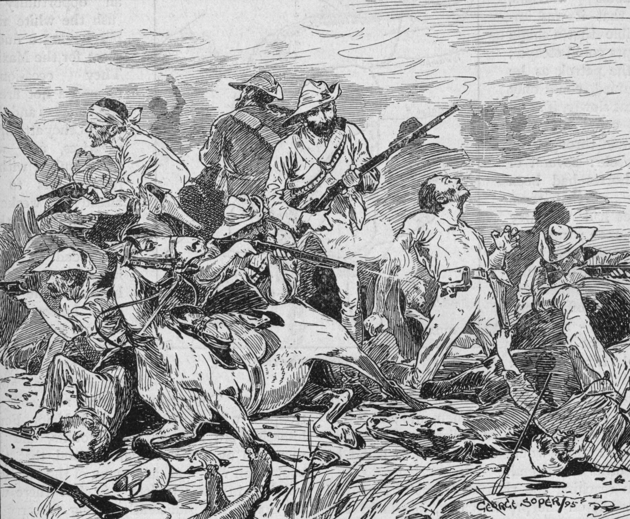 彼らはグリムリーで戦った、1895、1902 作： ジョージ・ソーパー