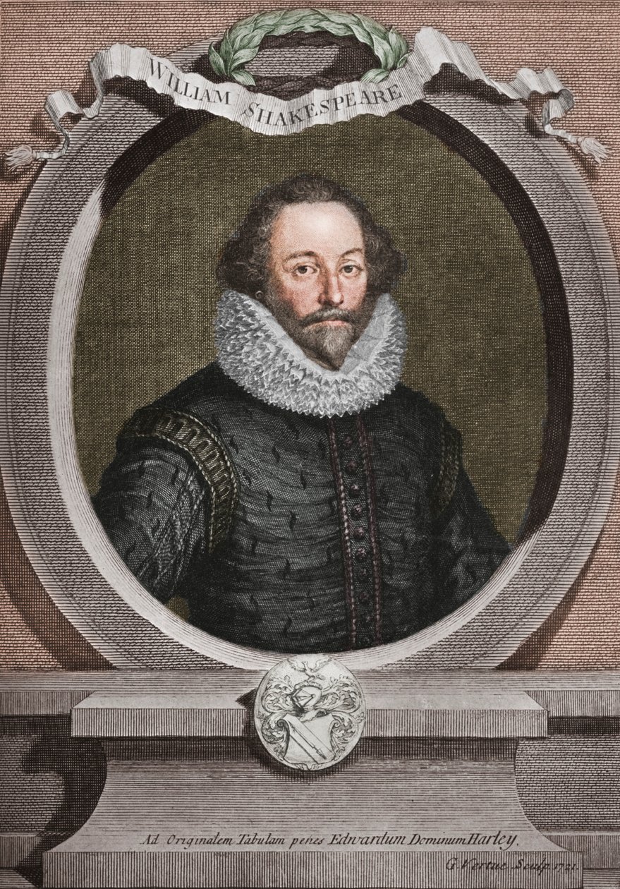 ウィリアム・シェイクスピア1564-1616、イギリスの詩人、劇作家、1721年、1913年 作： ジョージ・バーチュー