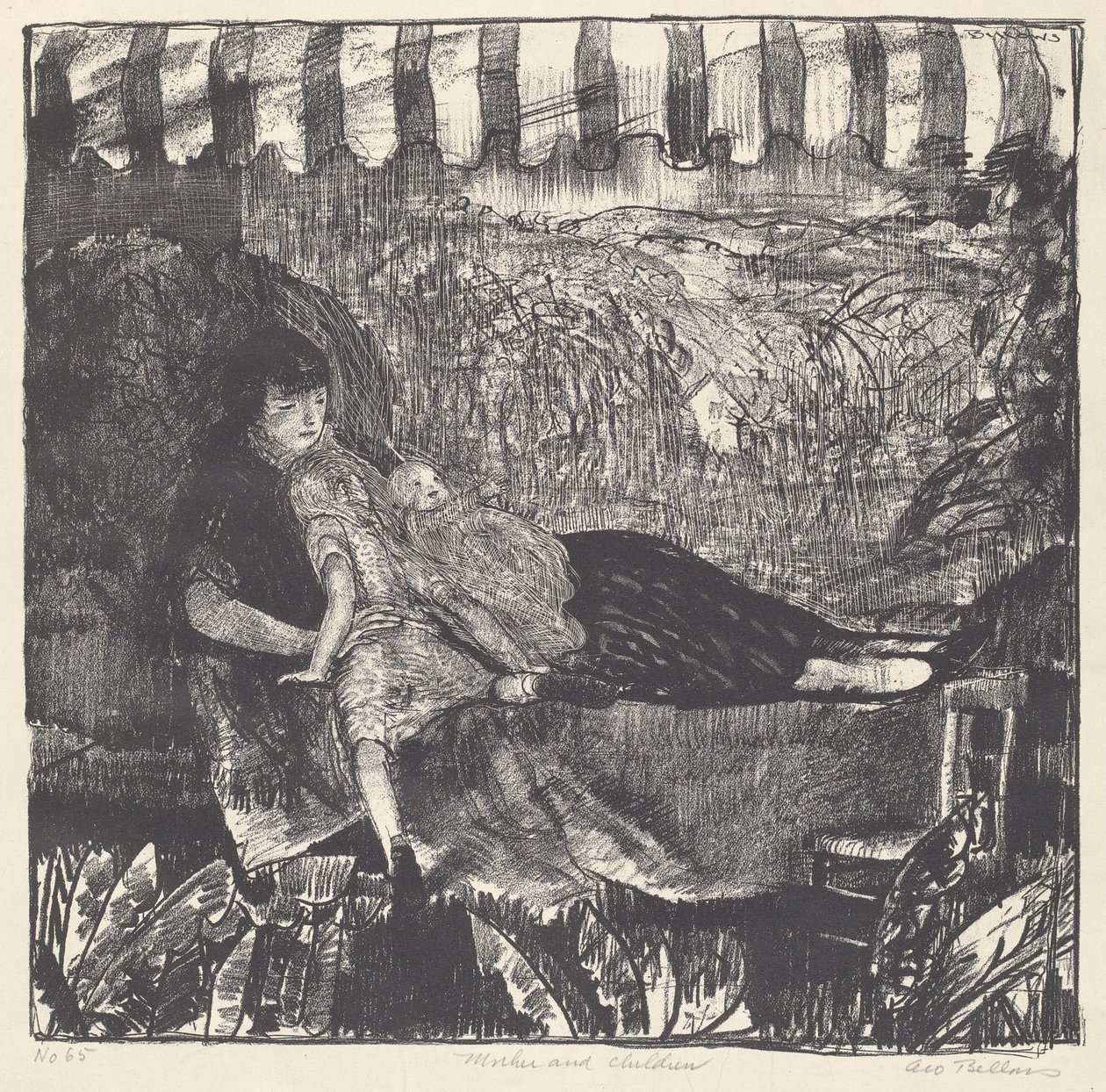 母と子、1916年。 作： ジョージウェスリーベローズ