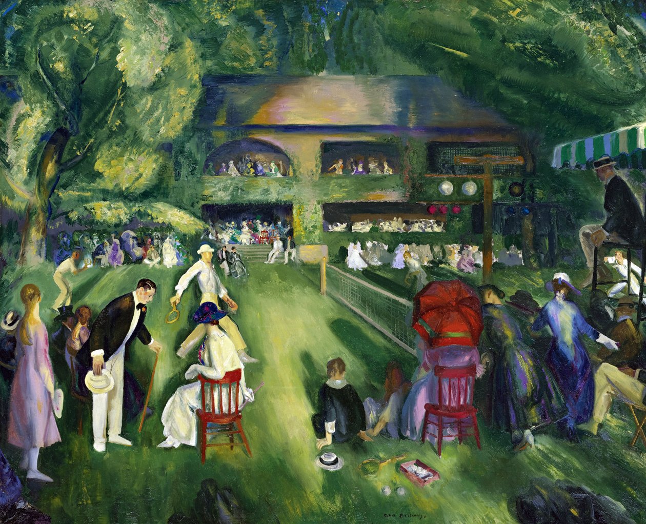 リアリズム：ニューポートでのテニス par Bellows, George (1882-1925) 作： ジョージウェスリーベローズ