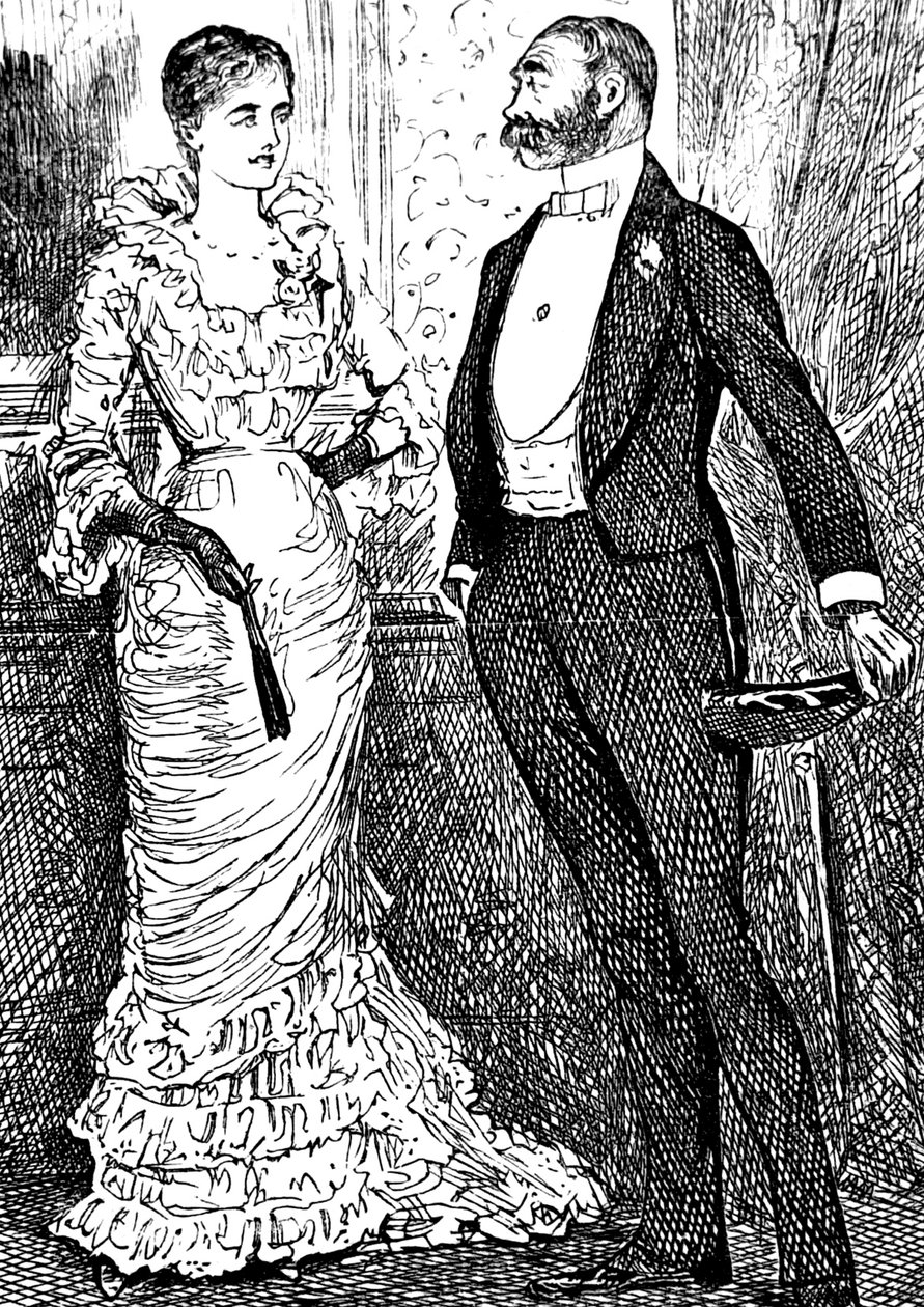 正装した女性と紳士 作： ジョージ・デュ・モーリエ