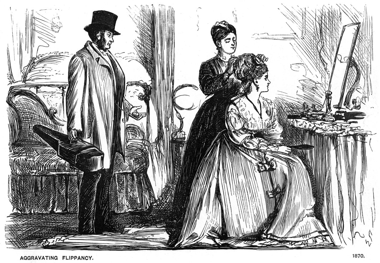 悪化する弾力、1870 1891。 作： ジョージ・デュ・モーリエ