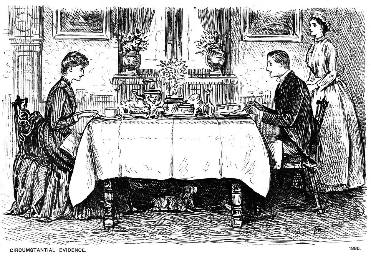 状況証拠、1886年1891年 作： ジョージ・デュ・モーリエ