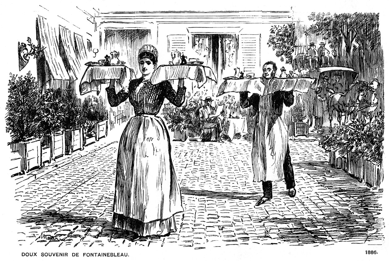フォンテーヌブローの甘いお土産、1886 1891 作： ジョージ・デュ・モーリエ